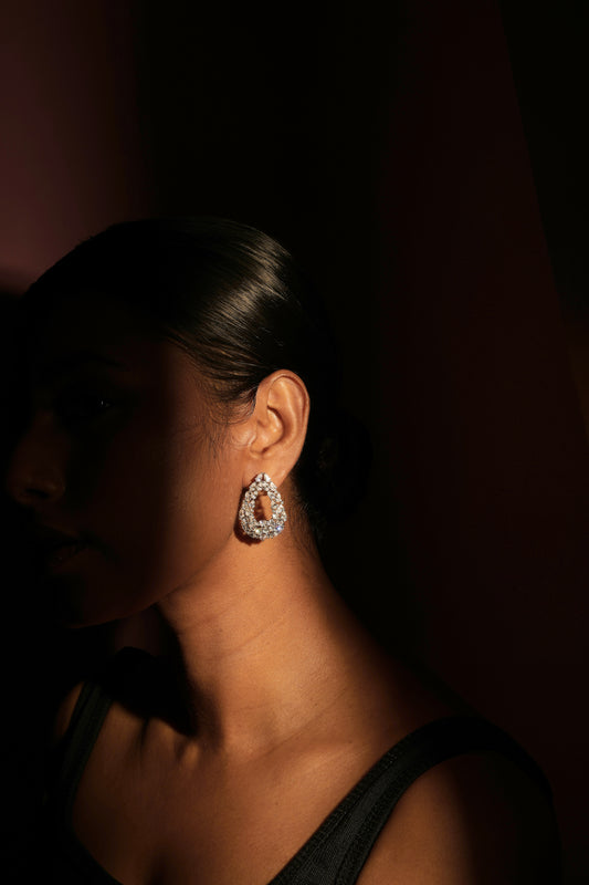 Diamond celestial loop earrings