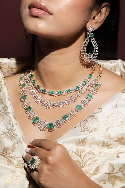 Heera Panna Necklace