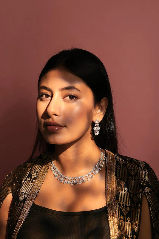 Snowflake diamond necklace