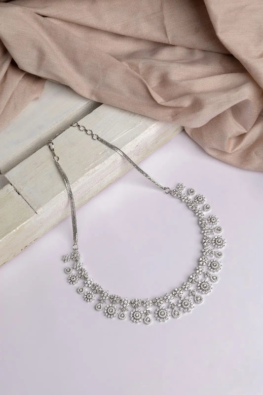 Snowflake diamond necklace