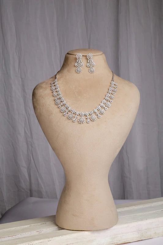 Snowflake diamond necklace