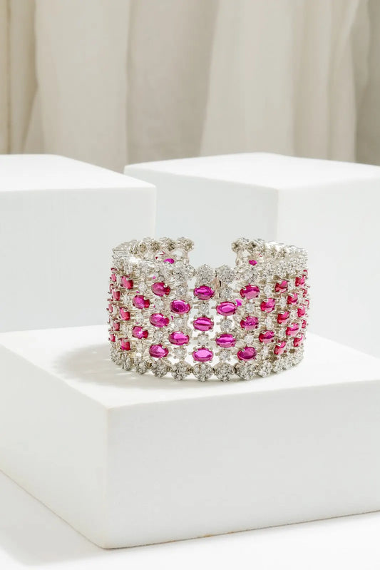 Pink dew drop bracelet