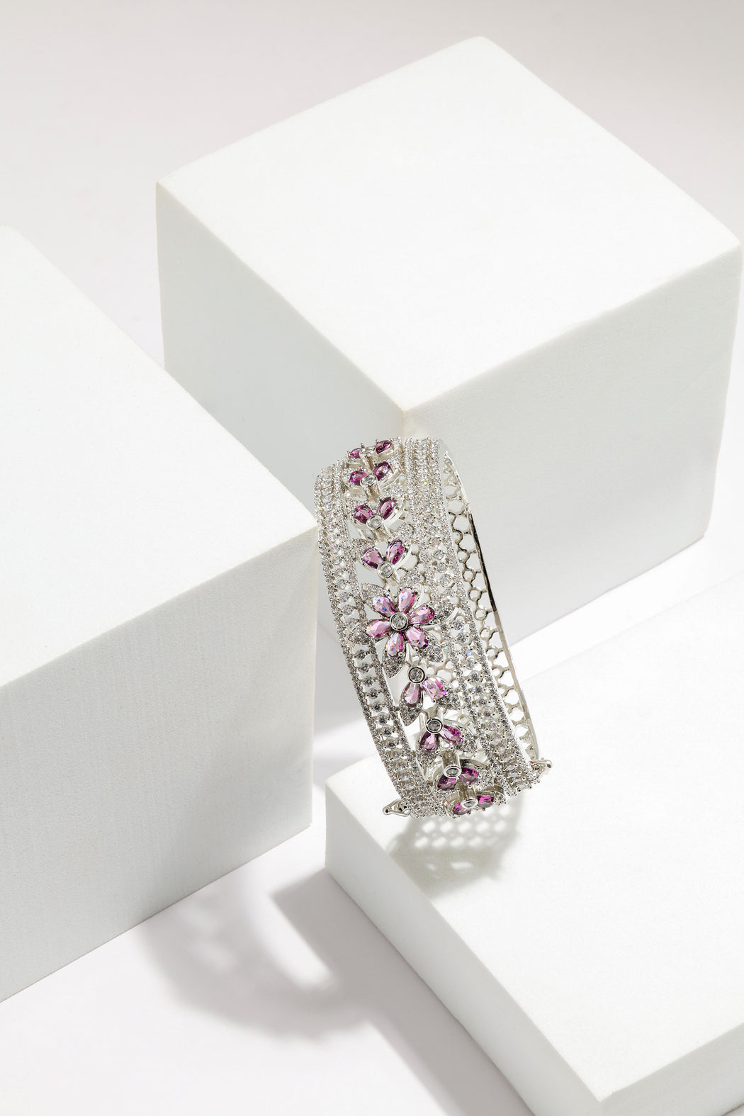 Amethyst allure diamond bangle