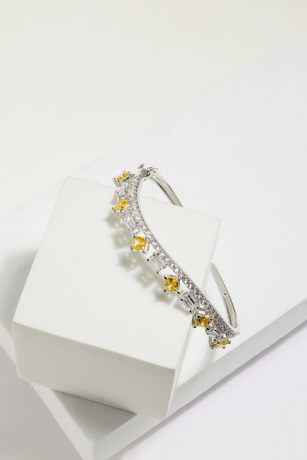 Golden star diamond bangle